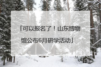 可以报名了！山东博物馆公布6月研学活动