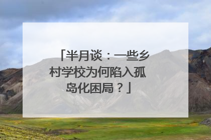 半月谈：一些乡村学校为何陷入孤岛化困局？