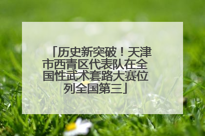 历史新突破！天津市西青区代表队在全国性武术套路大赛位列全国第三