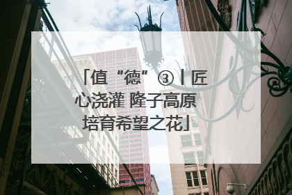 值“德”③丨匠心浇灌 隆子高原培育希望之花