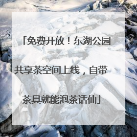 免费开放！东湖公园共享茶空间上线，自带茶具就能泡茶话仙