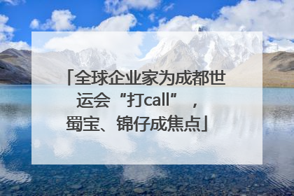 全球企业家为成都世运会“打call”，蜀宝、锦仔成焦点