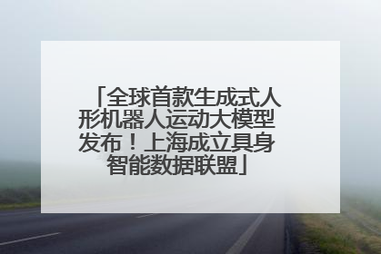 全球首款生成式人形机器人运动大模型发布！上海成立具身智能数据联盟