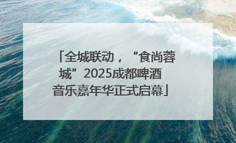 全城联动，“食尚蓉城”2025成都啤酒音乐嘉年华正式启幕