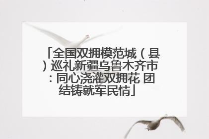 全国双拥模范城（县）巡礼新疆乌鲁木齐市：同心浇灌双拥花 团结铸就军民情