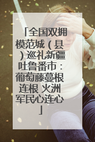 全国双拥模范城（县）巡礼新疆吐鲁番市：葡萄藤蔓根连根 火洲军民心连心