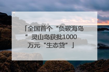 全国首个“负碳海岛”灵山岛获批1000万元“生态贷”