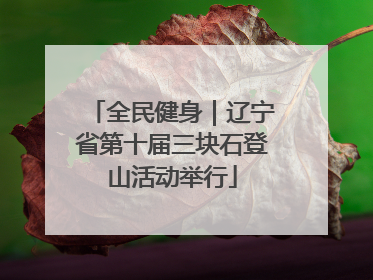 全民健身｜辽宁省第十届三块石登山活动举行