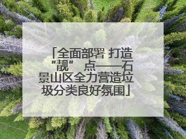 全面部署 打造“靓” 点——石景山区全力营造垃圾分类良好氛围