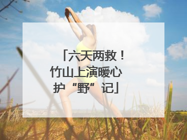 六天两救！竹山上演暖心护“野”记