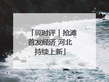 冀时评｜抢滩首发经济 河北持续上新