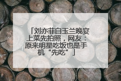 刘亦菲白玉兰晚宴上菜先拍照，网友：原来明星吃饭也是手机“先吃”