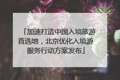 加速打造中国入境旅游首选地，北京优化入境游服务行动方案发布