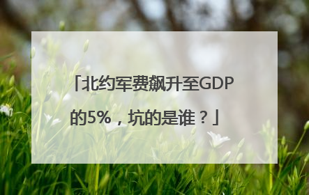 北约军费飙升至GDP的5%，坑的是谁？