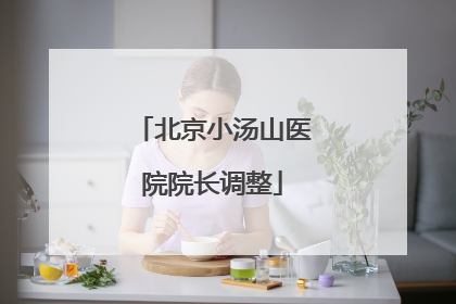 北京小汤山医院院长调整
