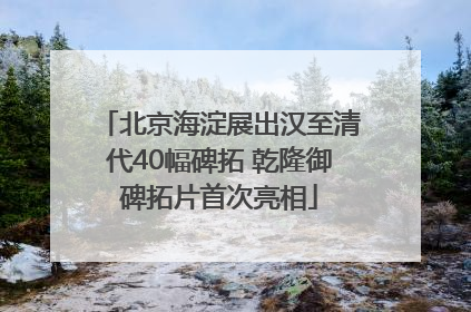 北京海淀展出汉至清代40幅碑拓 乾隆御碑拓片首次亮相