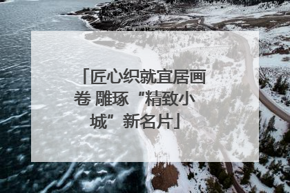 匠心织就宜居画卷 雕琢“精致小城”新名片