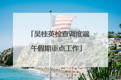 吴桂英检查调度端午假期重点工作