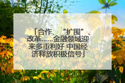 合作、“扩围”、改革……金融领域迎来多重利好 中国经济释放积极信号