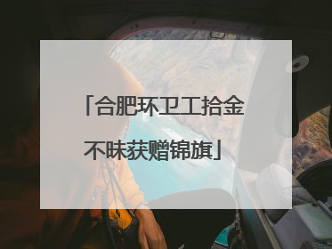 合肥环卫工拾金不昧获赠锦旗