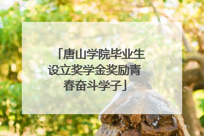 唐山学院毕业生设立奖学金奖励青春奋斗学子