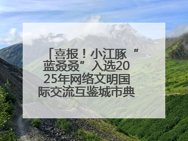 喜报！小江豚“蓝叒叒”入选2025年网络文明国际交流互鉴城市典型案例
