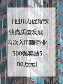 四川力促餐饮业高质量发展 首次入围服务业500强奖励500万元