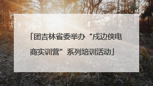 团吉林省委举办“戍边侠电商实训营”系列培训活动