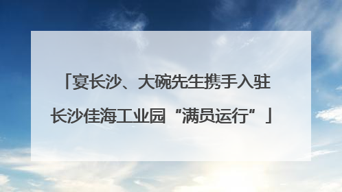 宴长沙、大碗先生携手入驻 长沙佳海工业园“满员运行”