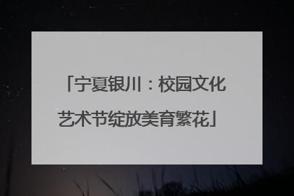 宁夏银川：校园文化艺术节绽放美育繁花