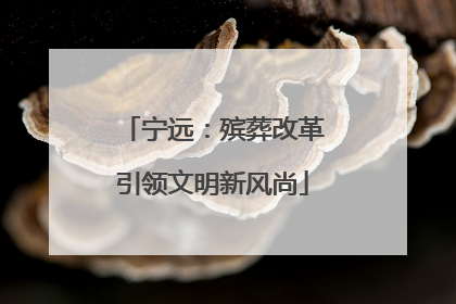 宁远：殡葬改革引领文明新风尚
