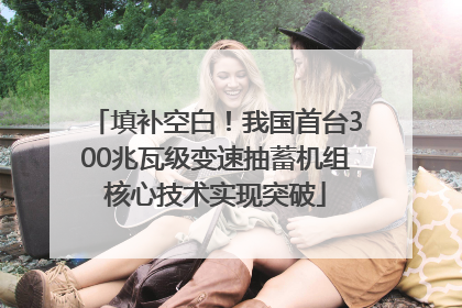 填补空白！我国首台300兆瓦级变速抽蓄机组核心技术实现突破