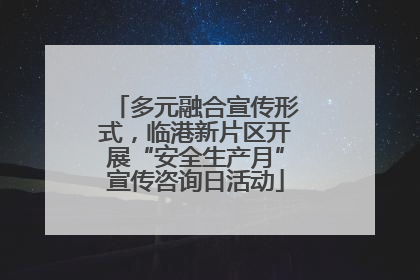 多元融合宣传形式，临港新片区开展“安全生产月”宣传咨询日活动
