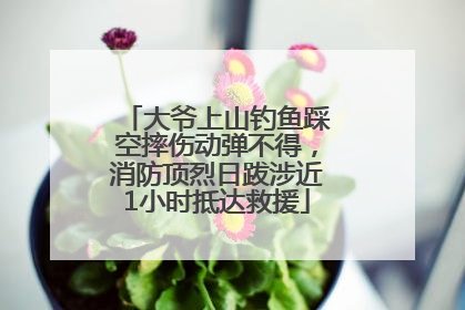 大爷上山钓鱼踩空摔伤动弹不得，消防顶烈日跋涉近1小时抵达救援