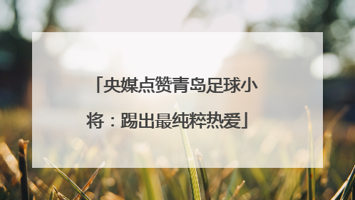 央媒点赞青岛足球小将：踢出最纯粹热爱
