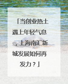 当创业热土遇上年轻气息，上海南汇新城发展如何再发力？
