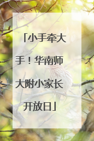 小手牵大手！华南师大附小家长开放日