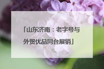 山东济南：老字号与外贸优品同台展销