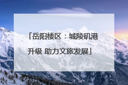 岳阳楼区：城陵矶港升级 助力文旅发展