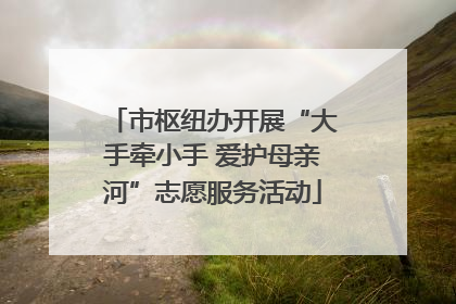 市枢纽办开展“大手牵小手 爱护母亲河”志愿服务活动