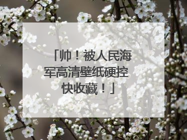 帅！被人民海军高清壁纸硬控 快收藏！