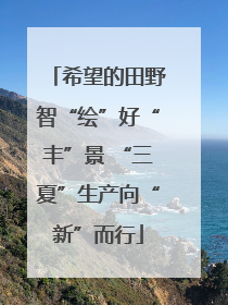 希望的田野智“绘”好“丰”景 “三夏”生产向“新”而行