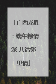 广西龙胜：端午粽情深 共话邻里情