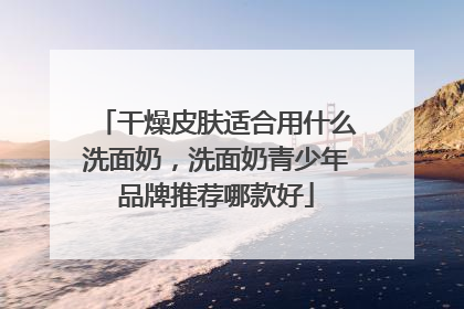 干燥皮肤适合用什么洗面奶，洗面奶青少年品牌推荐哪款好