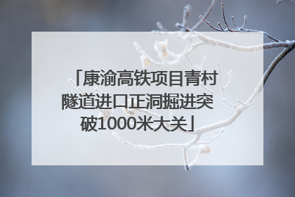 康渝高铁项目青村隧道进口正洞掘进突破1000米大关