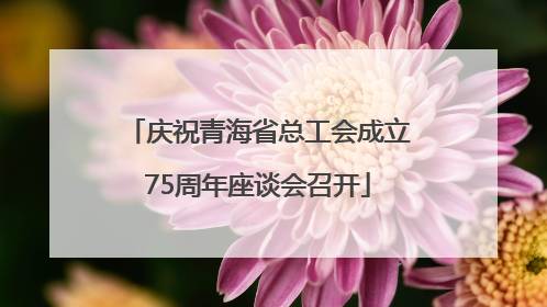 庆祝青海省总工会成立75周年座谈会召开