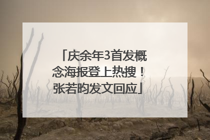 庆余年3首发概念海报登上热搜！张若昀发文回应