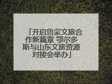 开启鲁蒙文旅合作新篇章 鄂尔多斯与山东文旅资源对接会举办
