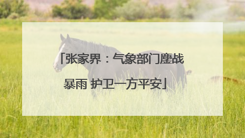 张家界：气象部门鏖战暴雨 护卫一方平安