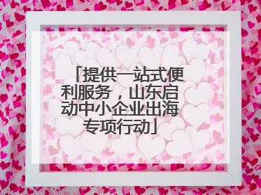 提供一站式便利服务，山东启动中小企业出海专项行动